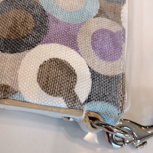 Coach Crossbody Canvas 8x9” bag. Signature Hardware on Front pocket & zipper - Picture 15 of 15